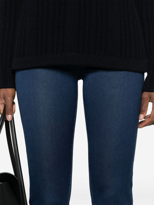 embroidered-logo skinny jeans